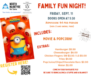 FAMILY MOVIE NIGHT featuring Minions & Monsters